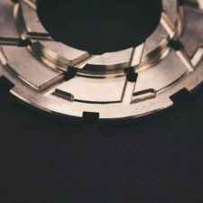 close up of axel and machining process